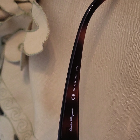 Salvatore Ferragamo Brown Sunglasses with Gold Accents - Picture 5 of 8